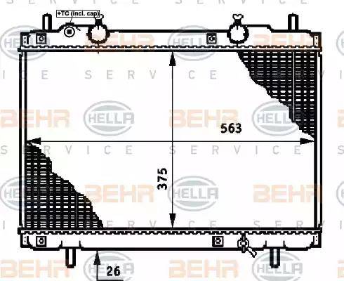 HELLA 8MK 376 720-751 - Радиатор, охлаждение двигателя autosila-amz.com