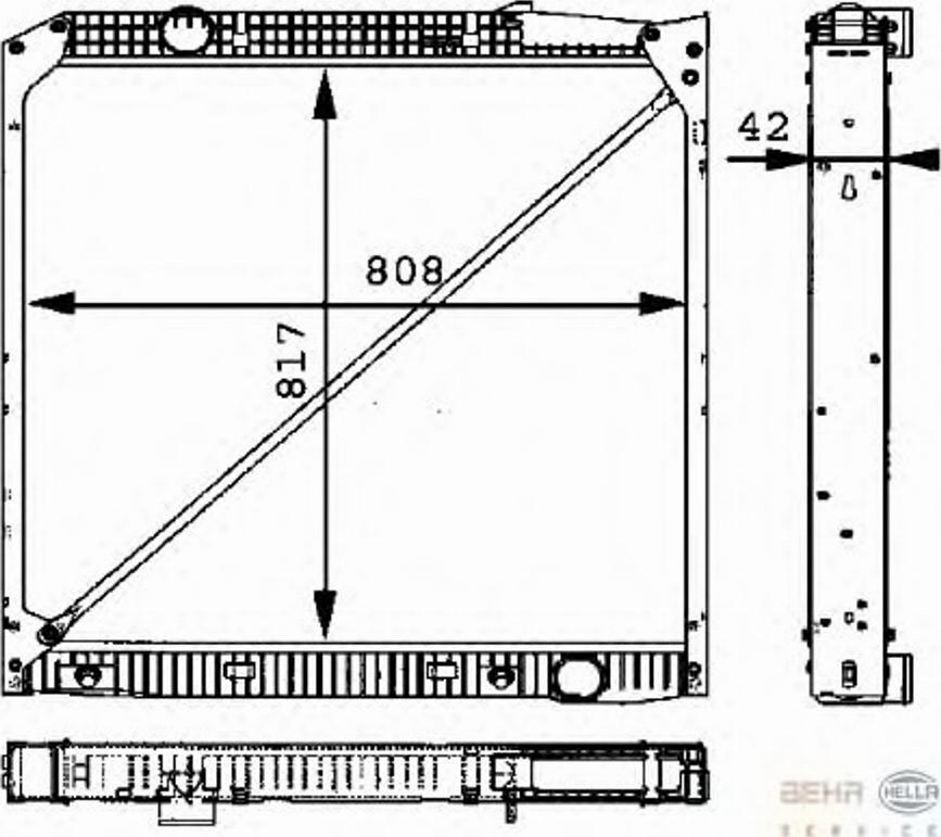 HELLA 8MK 376 721-451 - Радиатор, охлаждение двигателя autosila-amz.com