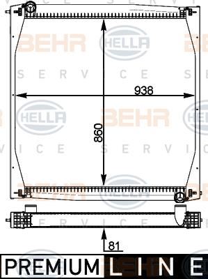 HELLA 8MK 376 721-625 - Радиатор, охлаждение двигателя autosila-amz.com