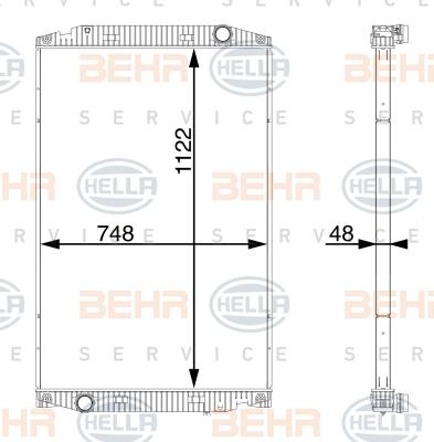 HELLA 8MK 376 721-794 - Радиатор, охлаждение двигателя autosila-amz.com