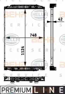 HELLA 8MK 376 721-741 - Радиатор, охлаждение двигателя autosila-amz.com