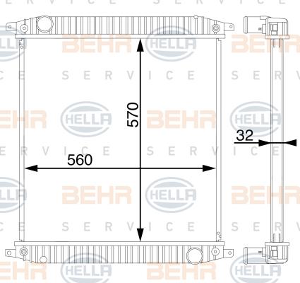 HELLA 8MK 376 721-724 - Радиатор, охлаждение двигателя autosila-amz.com