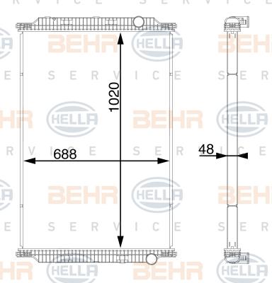 HELLA 8MK 376 728-714 - Радиатор, охлаждение двигателя autosila-amz.com