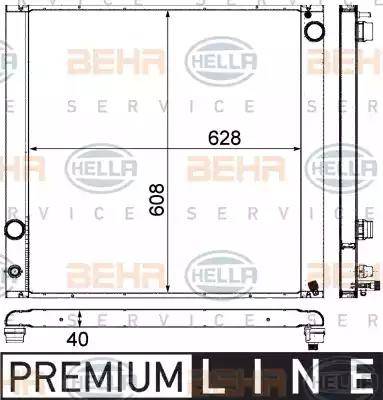 HELLA 8MK 376 727-521 - Радиатор, охлаждение двигателя autosila-amz.com