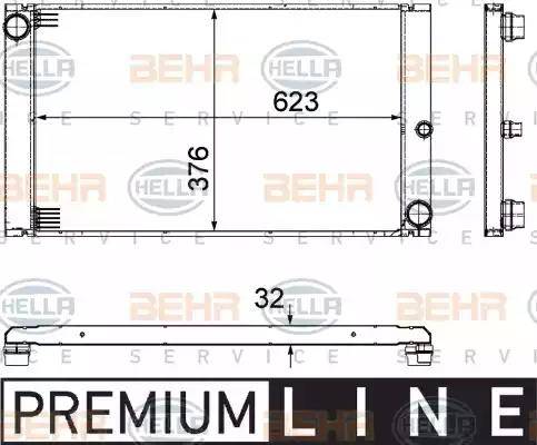 HELLA 8MK 376 727-661 - Радиатор, охлаждение двигателя autosila-amz.com