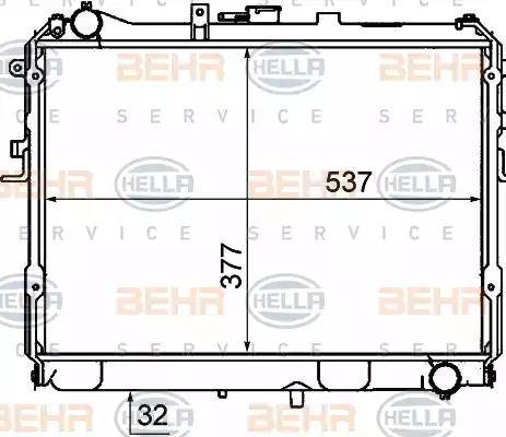 HELLA 8MK 376 727-681 - Радиатор, охлаждение двигателя autosila-amz.com