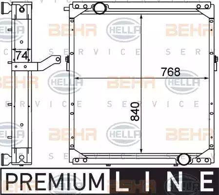 HELLA 8MK 376 774-501 - Радиатор, охлаждение двигателя autosila-amz.com