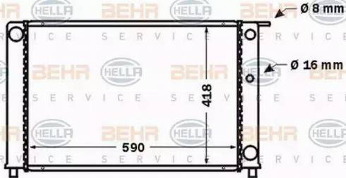 HELLA 8MK 376 774-111 - Радиатор, охлаждение двигателя autosila-amz.com