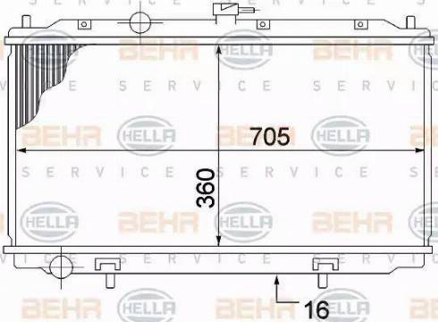 HELLA 8MK 376 770-651 - Радиатор, охлаждение двигателя autosila-amz.com