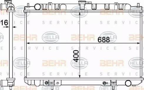 HELLA 8MK 376 770-601 - Радиатор, охлаждение двигателя autosila-amz.com