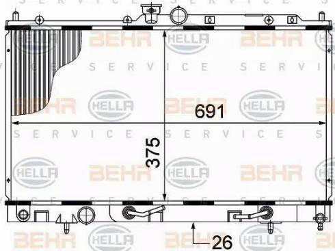 HELLA 8MK 376 770-321 - Радиатор, охлаждение двигателя autosila-amz.com