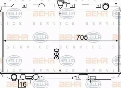 HELLA 8MK 376 770-701 - Радиатор, охлаждение двигателя autosila-amz.com