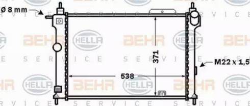 HELLA 8MK 376 771-061 - Радиатор, охлаждение двигателя autosila-amz.com