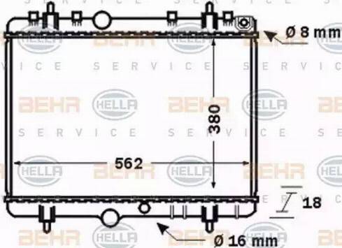 HELLA 8MK 376 771-391 - Радиатор, охлаждение двигателя autosila-amz.com