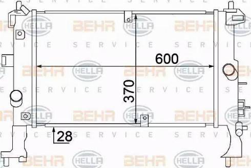 HELLA 8MK 376 771-241 - Радиатор, охлаждение двигателя autosila-amz.com