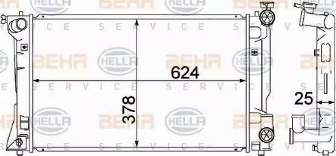 HELLA 8MK 376 773-691 - Радиатор, охлаждение двигателя autosila-amz.com