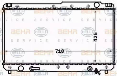 HELLA 8MK 376 773-601 - Радиатор, охлаждение двигателя autosila-amz.com