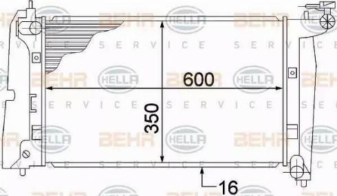 HELLA 8MK 376 773-631 - Радиатор, охлаждение двигателя autosila-amz.com