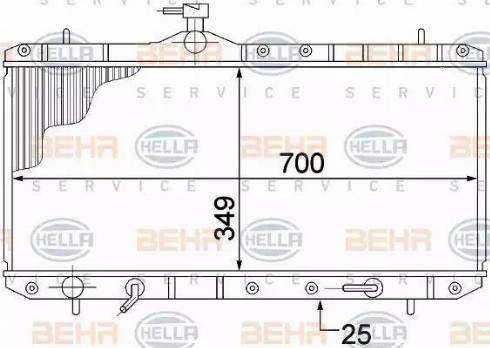 HELLA 8MK 376 773-031 - Радиатор, охлаждение двигателя autosila-amz.com