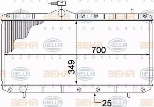 HELLA 8MK 376 773-021 - Радиатор, охлаждение двигателя autosila-amz.com