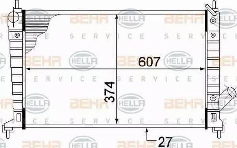 HELLA 8MK 376 772-401 - Радиатор, охлаждение двигателя autosila-amz.com