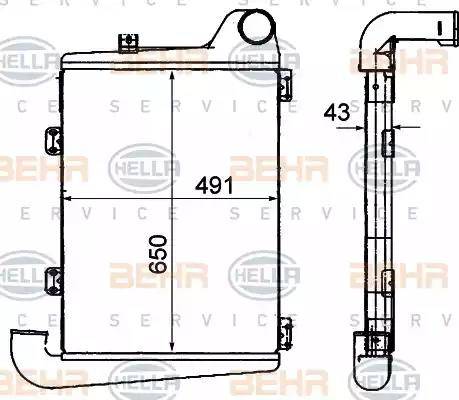 HELLA 8ML 376 906-361 - Интеркулер, теплообменник турбины autosila-amz.com