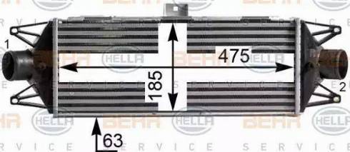 HELLA 8ML 376 900-441 - Интеркулер, теплообменник турбины autosila-amz.com