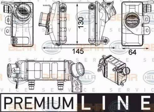 HELLA 8ML 376 910-191 - Интеркулер, теплообменник турбины autosila-amz.com