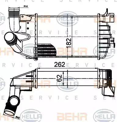 HELLA 8ML 376 988-364 - Интеркулер, теплообменник турбины autosila-amz.com