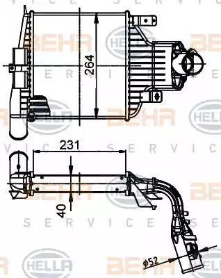 HELLA 8ML 376 988-384 - Интеркулер, теплообменник турбины autosila-amz.com