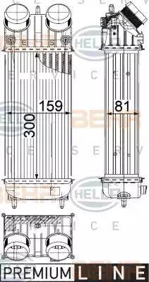 HELLA 8ML 376 822-231 - Интеркулер, теплообменник турбины autosila-amz.com