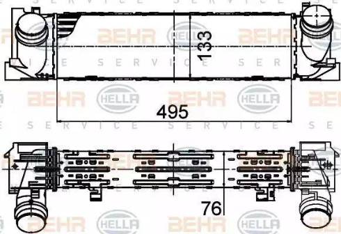 HELLA 8ML 376 791-751 - Интеркулер, теплообменник турбины autosila-amz.com