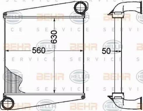 HELLA 8ML 376 758-191 - Интеркулер, теплообменник турбины autosila-amz.com