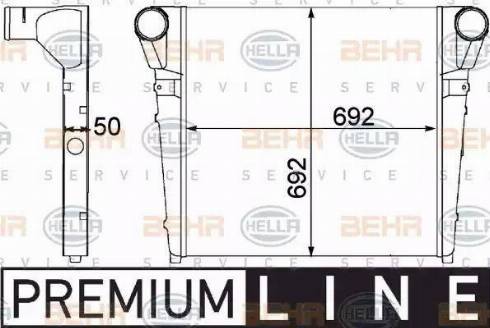 HELLA 8ML 376 758-171 - Интеркулер, теплообменник турбины autosila-amz.com