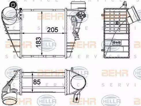 HELLA 8ML 376 700-704 - Интеркулер, теплообменник турбины autosila-amz.com