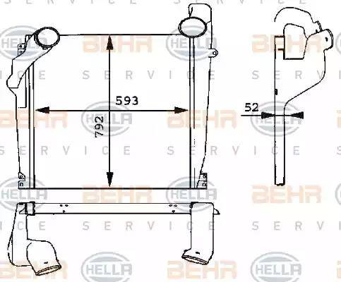 HELLA 8ML 376 724-021 - Интеркулер, теплообменник турбины autosila-amz.com