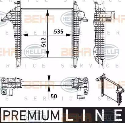 HELLA 8ML 376 728-701 - Интеркулер, теплообменник турбины autosila-amz.com