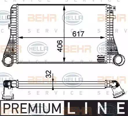 HELLA 8ML 376 723-541 - Интеркулер, теплообменник турбины autosila-amz.com