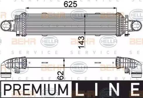 HELLA 8ML 376 777-101 - Интеркулер, теплообменник турбины autosila-amz.com