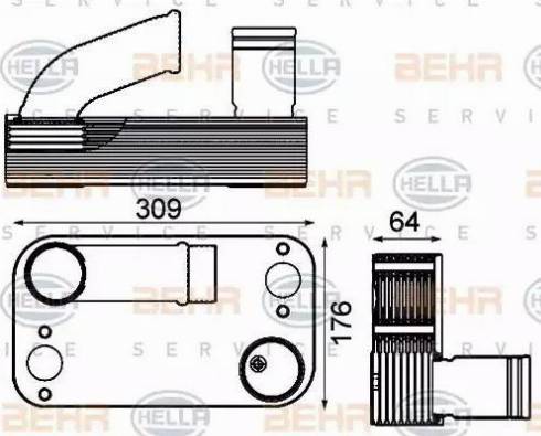 HELLA 8MO 376 906-411 - Масляный радиатор, двигательное масло autosila-amz.com