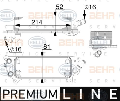 HELLA 8MO 376 747-361 - Масляный радиатор, автоматическая коробка передач autosila-amz.com