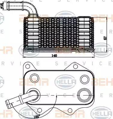 HELLA 8MO 376 783-771 - Масляный радиатор, двигательное масло autosila-amz.com