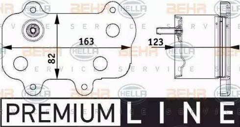 HELLA 8MO 376 729-621 - Масляный радиатор, двигательное масло autosila-amz.com