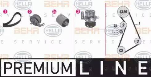 HELLA 8MP 376 814-861 - Водяной насос + комплект зубчатого ремня ГРМ autosila-amz.com