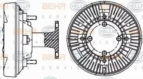 HELLA 8MV 376 906-541 - Сцепление, вентилятор радиатора autosila-amz.com