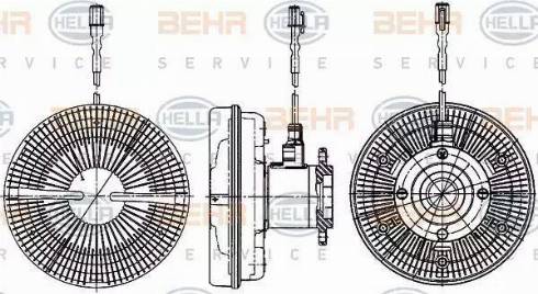 HELLA 8MV 376 906-521 - Сцепление, вентилятор радиатора autosila-amz.com