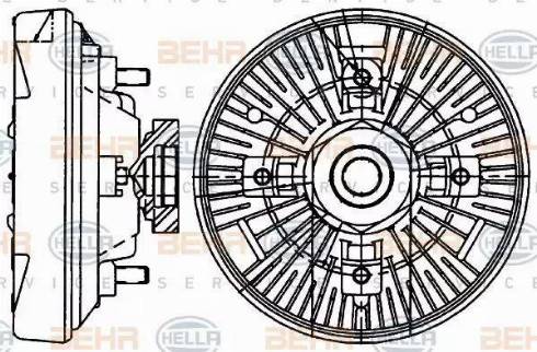 HELLA 8MV 376 907-461 - Сцепление, вентилятор радиатора autosila-amz.com