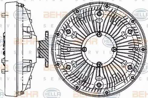 HELLA 8MV 376 907-231 - Сцепление, вентилятор радиатора autosila-amz.com