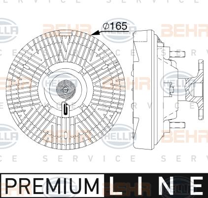 HELLA 8MV 376 912-151 - Сцепление, вентилятор радиатора autosila-amz.com