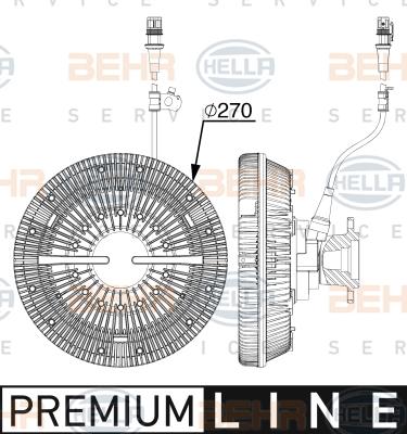 HELLA 8MV 376 912-181 - Сцепление, вентилятор радиатора autosila-amz.com